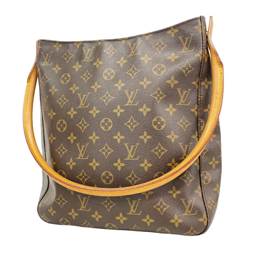 LOUIS VUITTON Brown Monogram Looping GM Shoulder Bag
